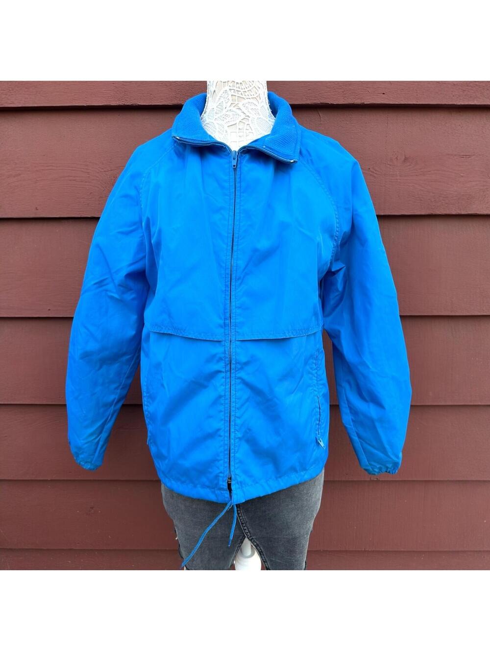 Eddie Bauer Royal Blue Hooded Windbreaker Jacket